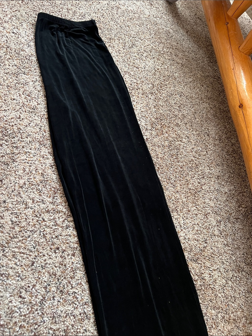 Carole Little Black Wide-Leg Maxi Pants with Elastic Waist